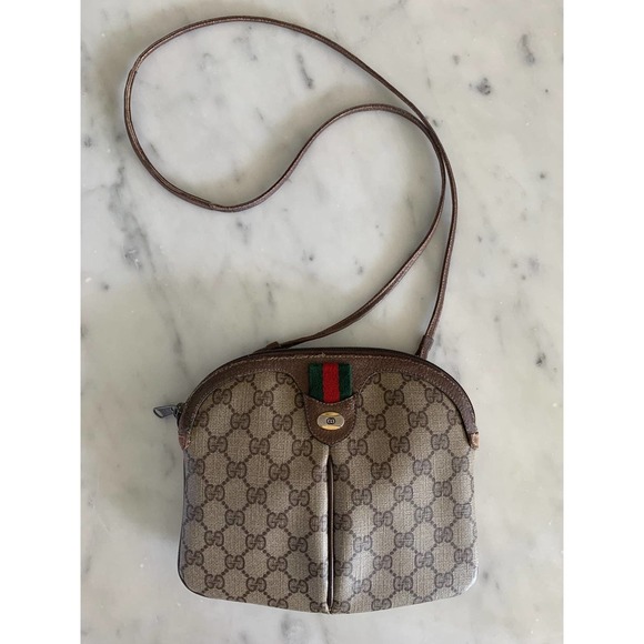 Gucci Handbags - Vintage 1980s Gucci Monogram Crossbody Purse